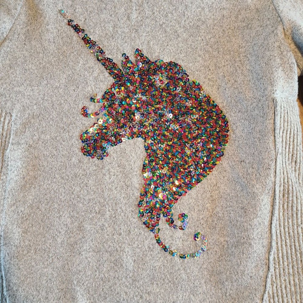 Girls Unicorn Tunic Sweater